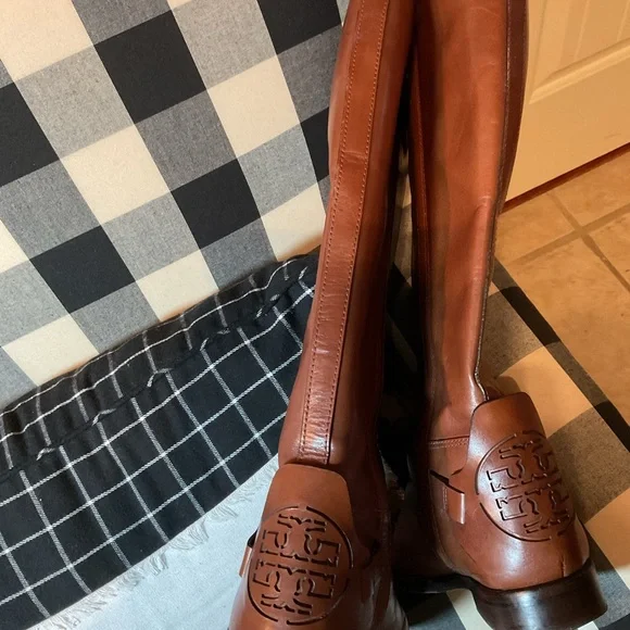 Tory Burch Brown Derby Riding Boots Women’s Size 9.5 9 1/2 - Picture 4 of 6